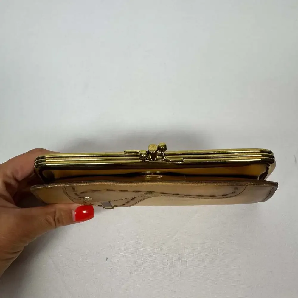 Vintage Justin Leather Goods Tooled Leather Western Saddle Clutch Wallet - Picture 2 of 9